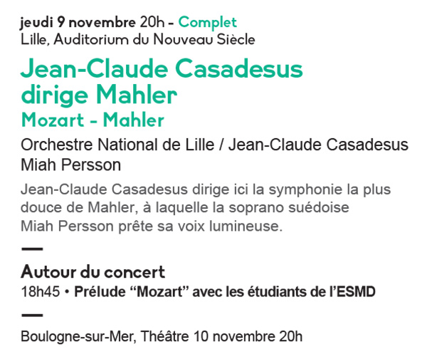 Jean-Claude Casadesus
dirige Mahler